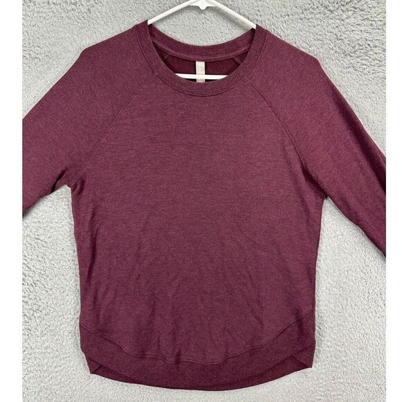Athleta Crewneck Sweatshirt‎ Womens Small Maroon Athletic Lightweight Pullover - Picture 2 of 8